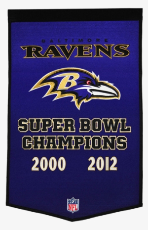 Baltimore Ravens Super Bowl Championship Dynasty Banner - Cd Baltimore Ravens 24"x36" Wool Dynasty Banner
