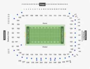 Baltimore Ravens At Stubhub Center , Carson California - Stubhub Center Section 123 Row X