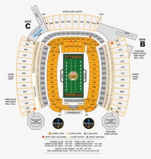 1 Of 2free Shipping 2 Tickets Pittsburgh Steelers Vs - Heinz Field Seating Chart 520