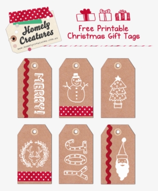 Free Printable Christmas Gift Tags - Homely Creatures