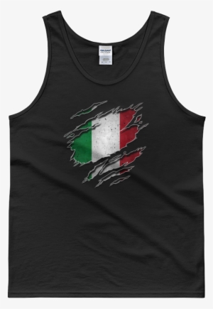 Italian Flag Ripped Chest - T-shirt