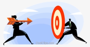 Archery Arrow And Target Royalty Free Vector Clip Art - Arco E Flecha Alvo