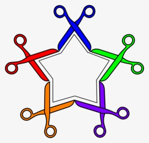 Scissor Star Clip Art - Scissor Star