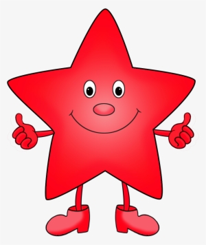 Green Star, Red Cartoon Star Clipart - Red Star Cartoon