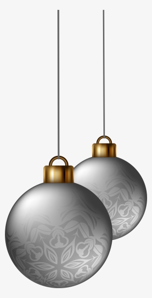 Silver Christmas Balls Png Clipart Image - Christmas Ornament