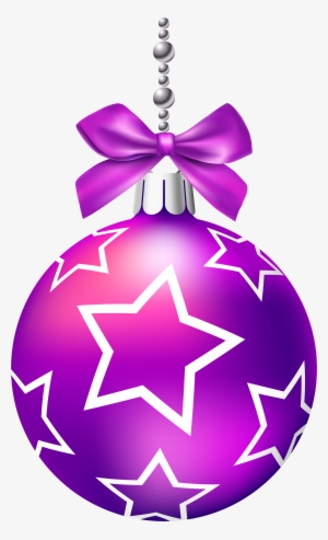 Purple Christmas Balls Png Clip Art - Purple Christmas Ornament Png