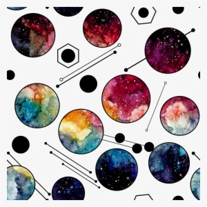 Redbubble Watercolor Colorful Galaxy In Circles Tasche