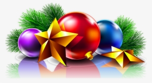 Transparent Christmas Balls And Stars Clipart Picture - Christmas Stars Images Png