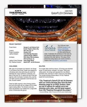 City Theatrical's Qolorflex® - Eccles Theater