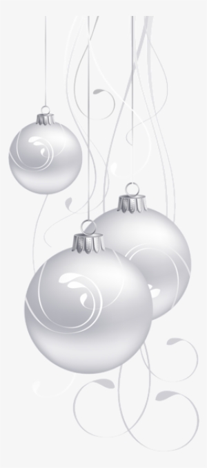 White Christmas Balls Png Clip Art - Christmas Balls White Png