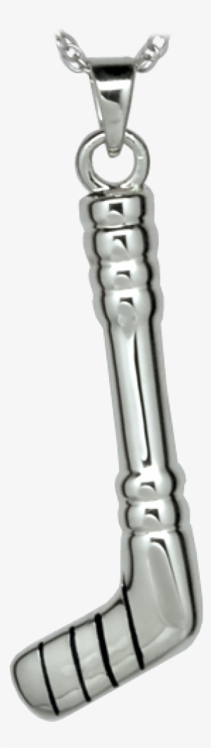 Silver Hockey Stick Keepsake Pendant Urn For Cremains