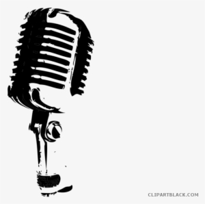 Clipartblack Com Tools Free Black White Images - Microphone Black And White