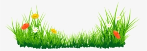 Png Easter Border - Grass With Flower Clipart