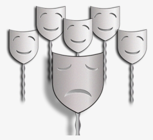 Masks Faces Mourning Joy Bullying Exclusio - Mobbing