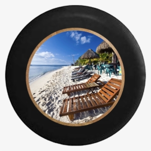 Ocean Beach Lounge Chairs And Tiki Huts Vacation Rv