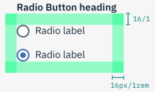 Structure And Spacing Measurements For A Radio Butto
