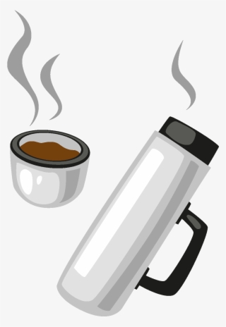 Dibujado A Mano Elementos De La Máquina De Café Con
