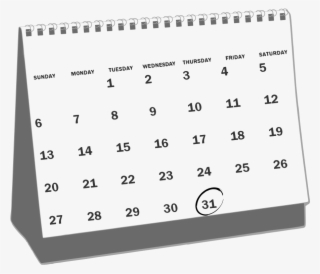 White Education Calendar Graphic With Black Font