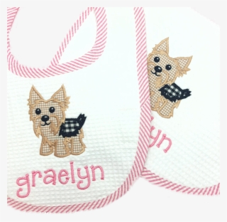 Pink Seersucker Bib And Burp Cloth Set
