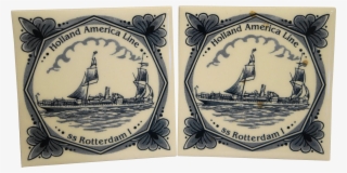 Delft Tile Holland America Line Ss Rotterdam Cruise
