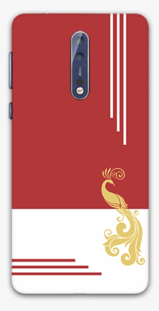 Peacock Free Hand Drawing With White Stripes Nokia