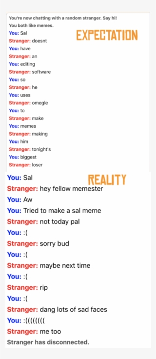Sal Tries To Make Memes Using Omegle