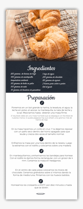 El Croissant O Media Luna De Chocolate