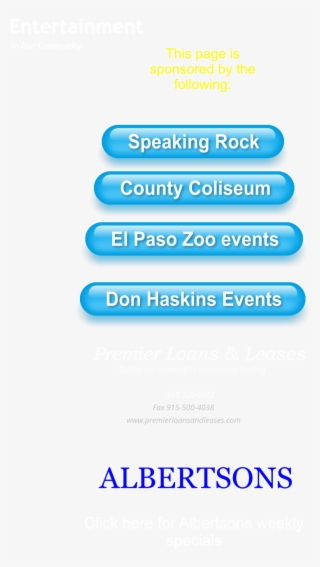 This Page Is Sponsored By The Following