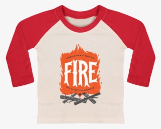 T-shirt Bébé Baseball Manches Longues Fire Par Chriswharton
