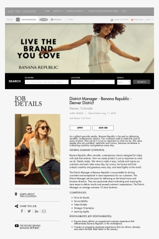 As A Global Specialty Retailer, Banana Republic