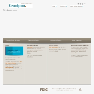 Grandpoint Bank Competitors, Revenue And Employees