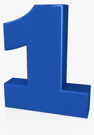 Number One Blue 3d
