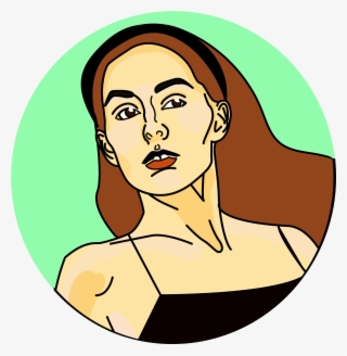 Feminist Fatal Illustration, Line Art, Graphic Portrait,