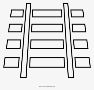 Train Tracks Coloring Page - Rieles De Tren Para Colorear