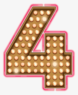 Neon Light Numbers Png