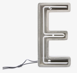 Alphacrete, Concrete Neon Light E-0 - Png Alphabet I Light