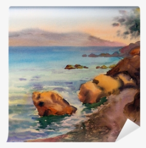 Watercolor Painting Of The Croatia Wall Mural • Pixers® - Watercolor Painting