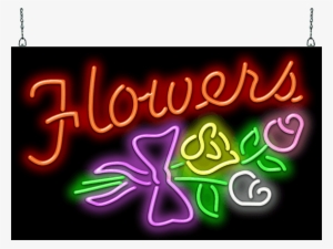 Flowers Neon Sign Gf 40 14 Jantec Neon - Flowers Neon Sign