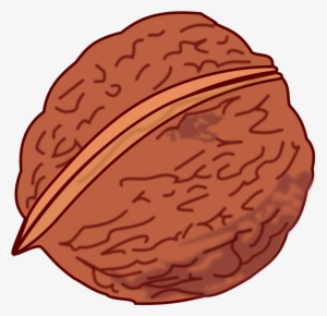 Onlinelabels Clip Art Colored - Black And White Walnut Clip Art