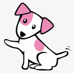 Cute Pink Dog - Jack Russell Terrier Cartoon