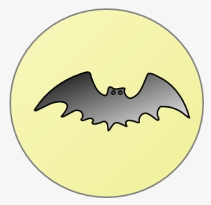 Halloween And Vampire Bat Clipart - Moon With A Bat Clipart
