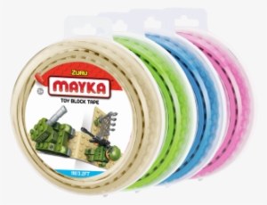 Mayka Construction Tape Small Mixed 4pk - Mayka Toy Block Tape (4-pack) - 3.2 Ft 2-stud