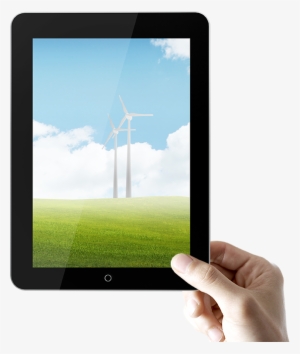 Drawing Ipad Hand Holding - Tablet Mano Png