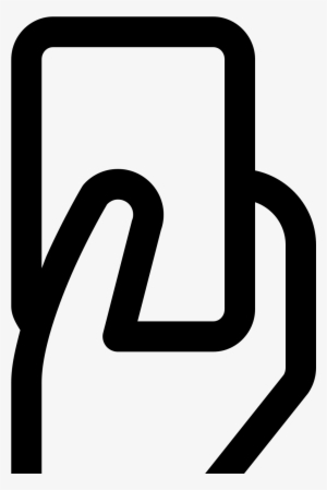 It's An Icon With A Hand Holding A Rectangular Foul - Hand