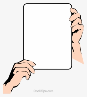 Hand Holding Sign Royalty Free Vector Clip Art Illustration - Mao Segurando Quadro Png