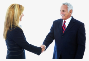 Business Woman And Man Shaking Hands - Ending Interview