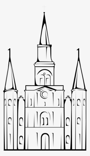 Image Free Library Cathedral Drawing Outline - Saint Louis Cathedral Art