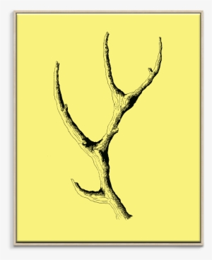 Ayarti Wooden Antler - Artist Lane Wooden Antler By Ayarti Framed Graphic