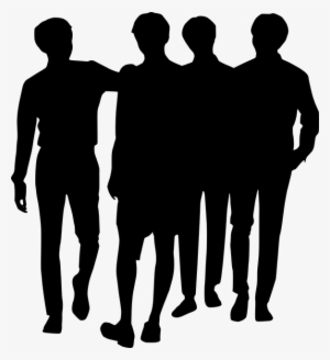 Silhouette Of Men Shaking Hands