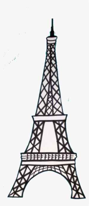 Drawn Eiffel Tower Outline - French Eiffel Tower Drawing
